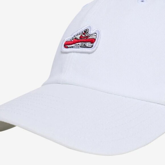 BNWT NIKE CLUB UNSTRUCTURED AIR MAX 1 PATCH HAT CAP WHITE #FN4402-100 SIZE M/L - Picture 3 of 11